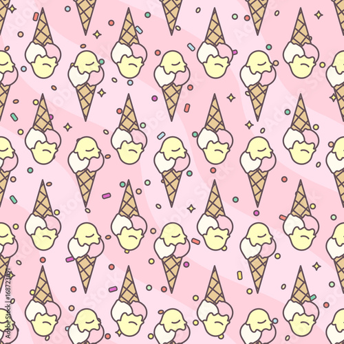 vector seamless pattern. Sweets concept. 044