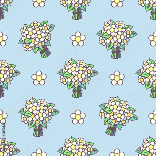vector seamless pattern. Cute cartoone concept. 015