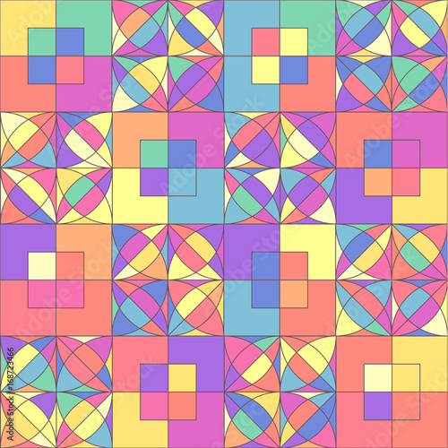 vector mosaic seamless pattern. Geometric texture concept. 067