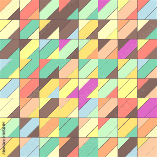 vector mosaic seamless pattern. Geometric texture concept. 064