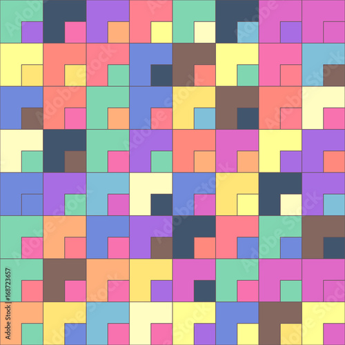 vector mosaic seamless pattern. Geometric texture concept. 085