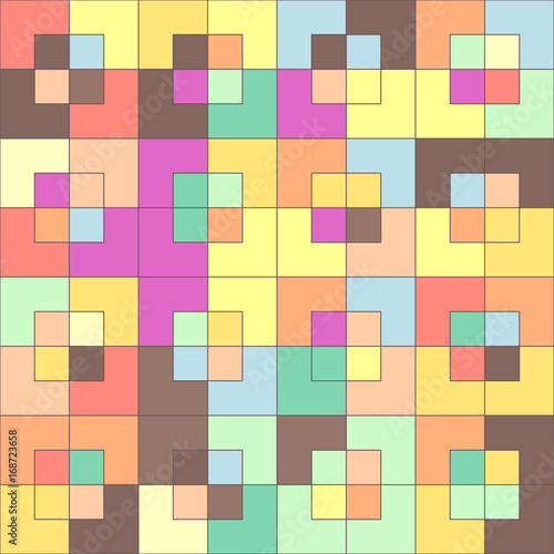 vector mosaic seamless pattern. Geometric texture concept. 084