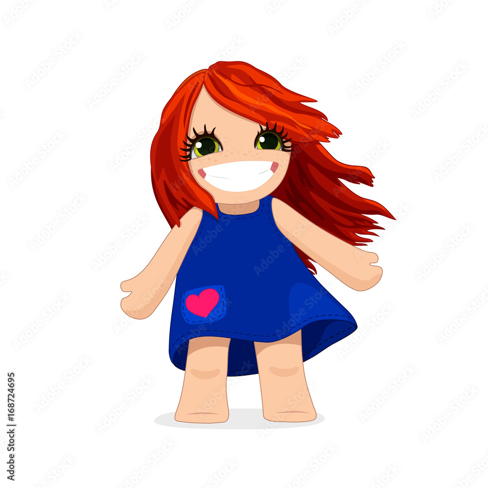 vector redhead girl graphic. 
