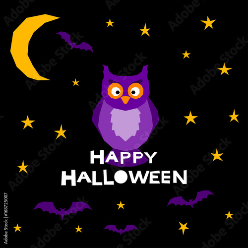 Happy halloween card template.