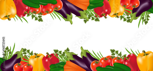Background With Organic Fresh Vegetables. Healthy Food. Fresh food concept