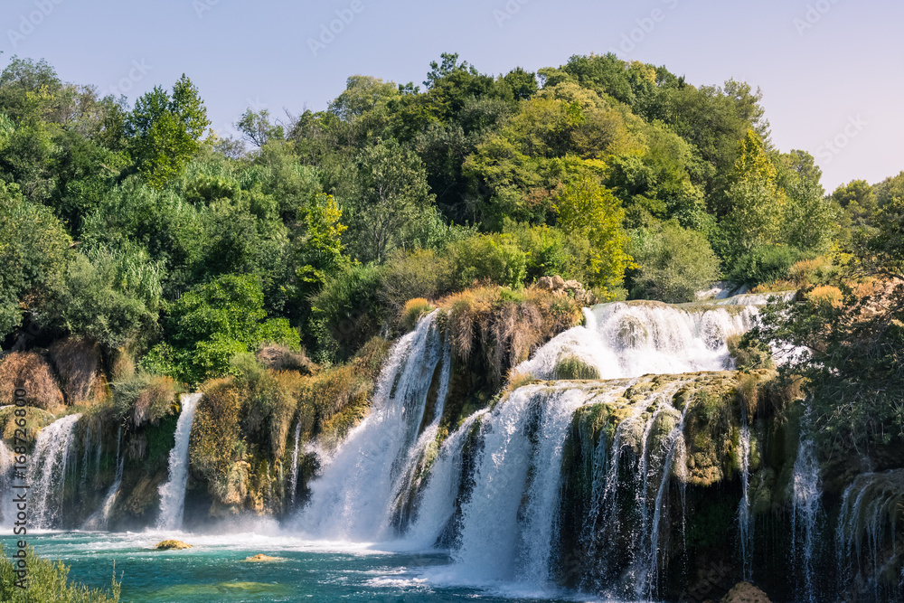 Krka River Park Falls Famous Body of Water in Croatia Beautiful Summer Destination