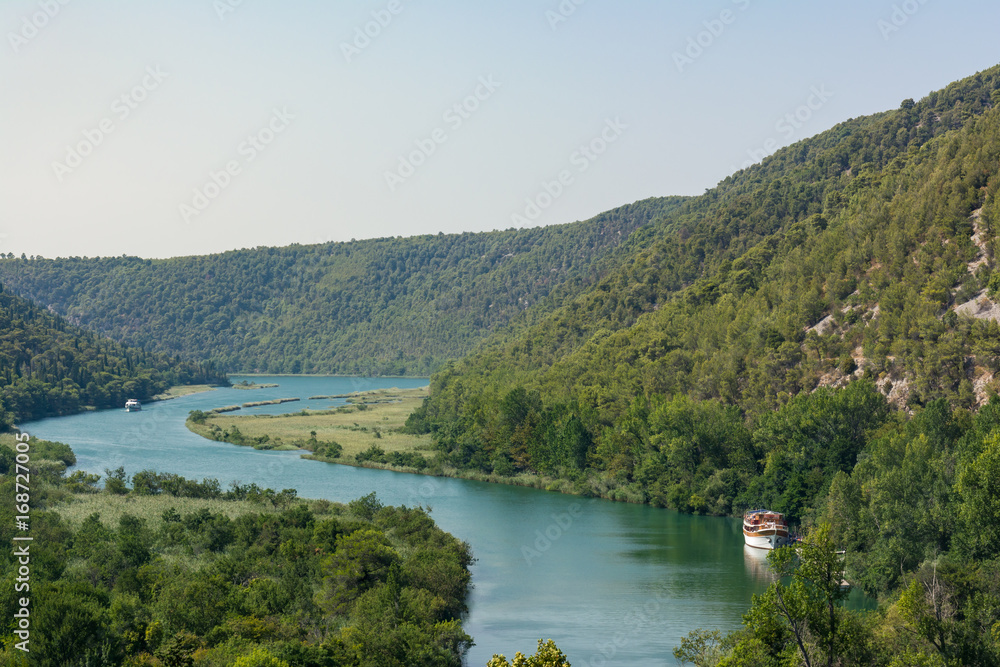 Krka River Park Falls Famous Body of Water in Croatia Beautiful Summer Destination