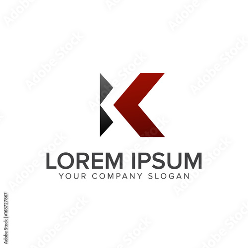 Letter K logo design concept template