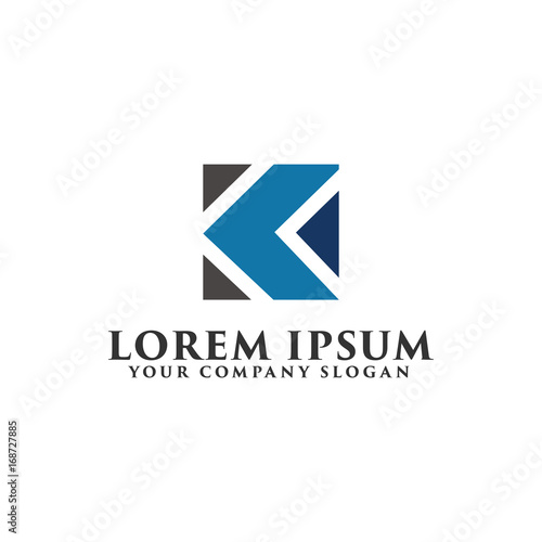 Letter K logo design concept template