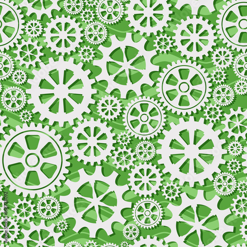 Seamless background of color gear wheels. Vector illustration.
