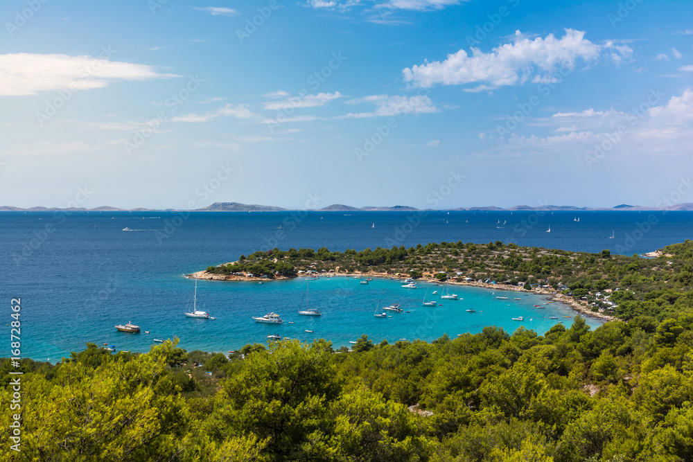Marvelous Ocean Landscape of Murter Croatia Mediterannean European Paradise Vacation Summer Day