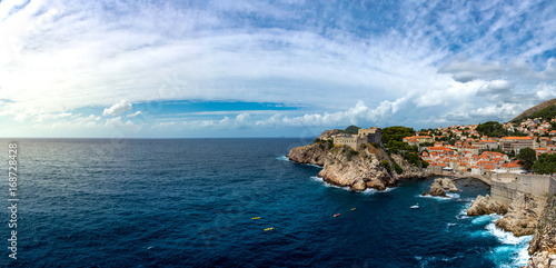 Fototapeta Naklejka Na Ścianę i Meble -  Lovrijenac in Dubvronik Croatia Western Landscape Old Town Architectural Landmark Outdoor Panorama