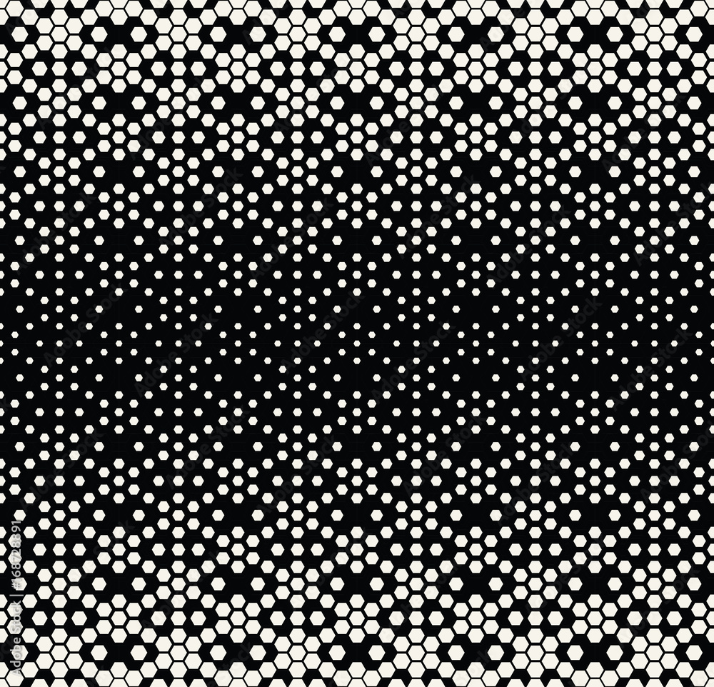 hexagon halftone gradient geometric deco pattern background