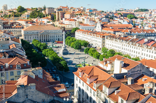 Rossio Square Lisbon Portugal Vacation Destination Sightseeing European Historic Landmark Architecture