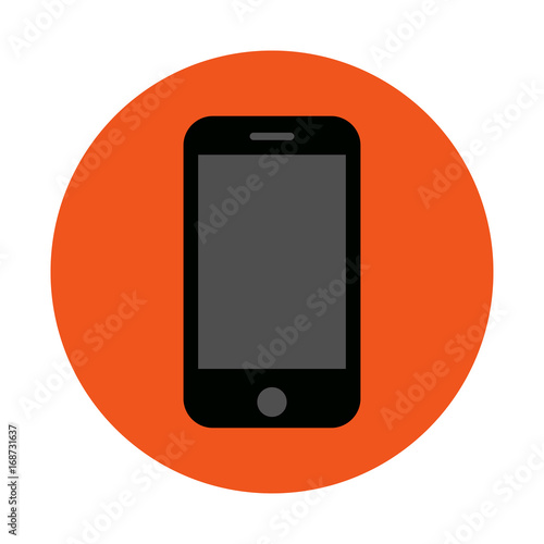 Mobile phone with blank screen icon