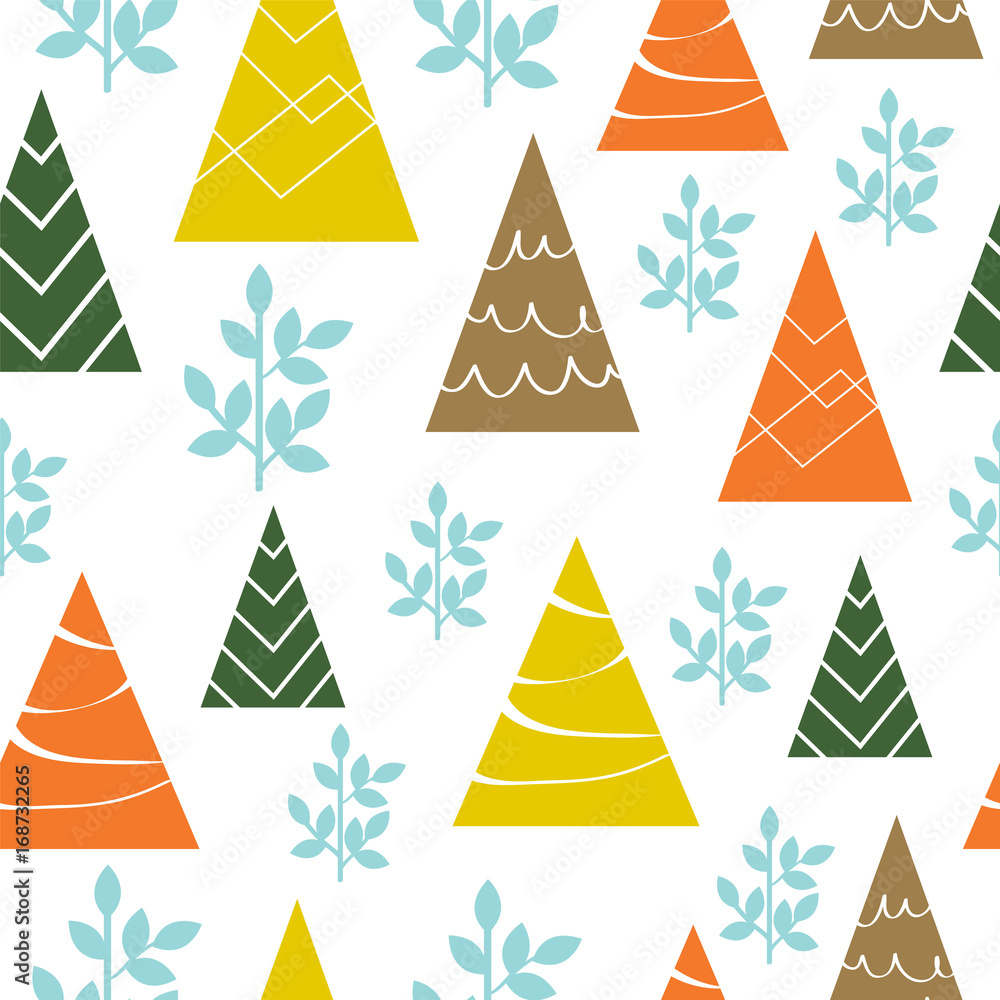 Obraz premium Tree and leaf pattern