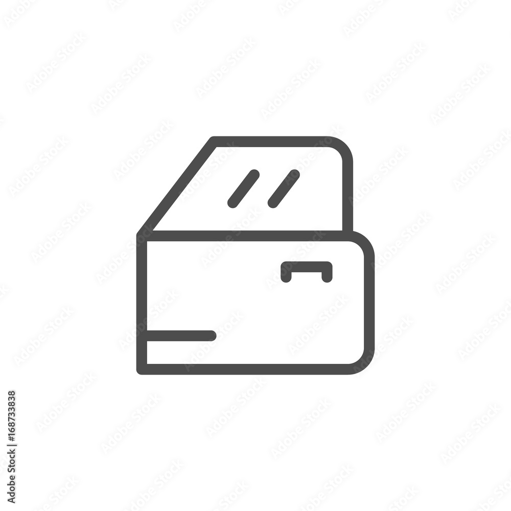 Obraz premium Car door line icon