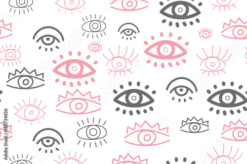 Hand drawn doodles eyes