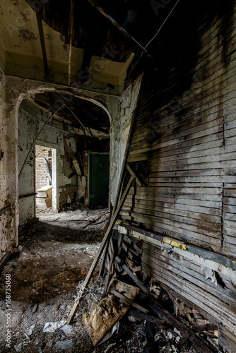 Curved Hallway - Abandoned Hospital & Nursing Home © Sherman Cahal