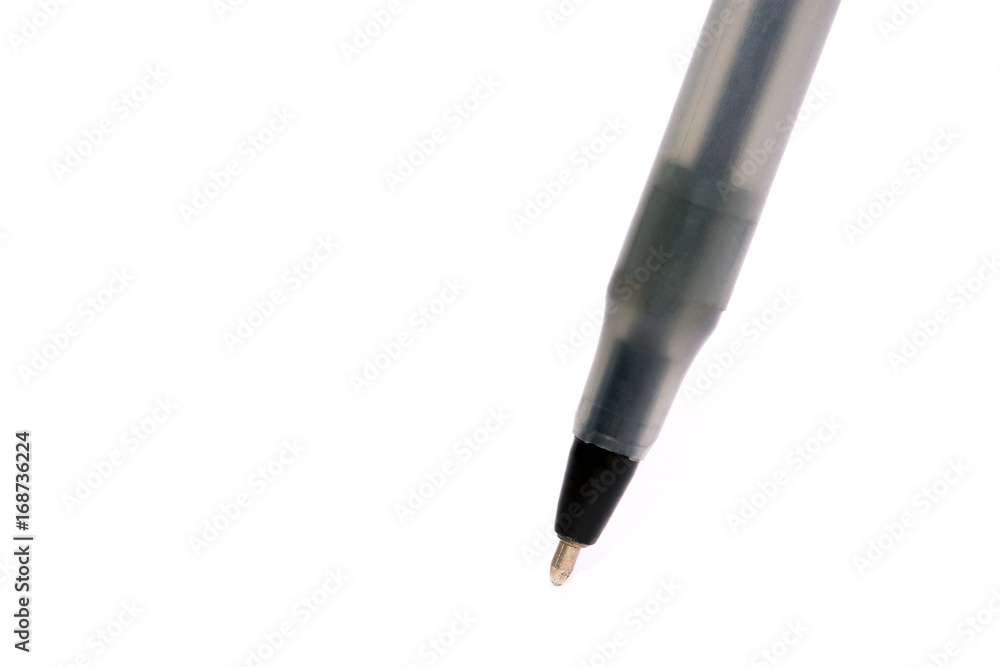 Black pen isolated on white background. Back to school. Stationery. Black pen isolated on white background. Back to school. Stationery.