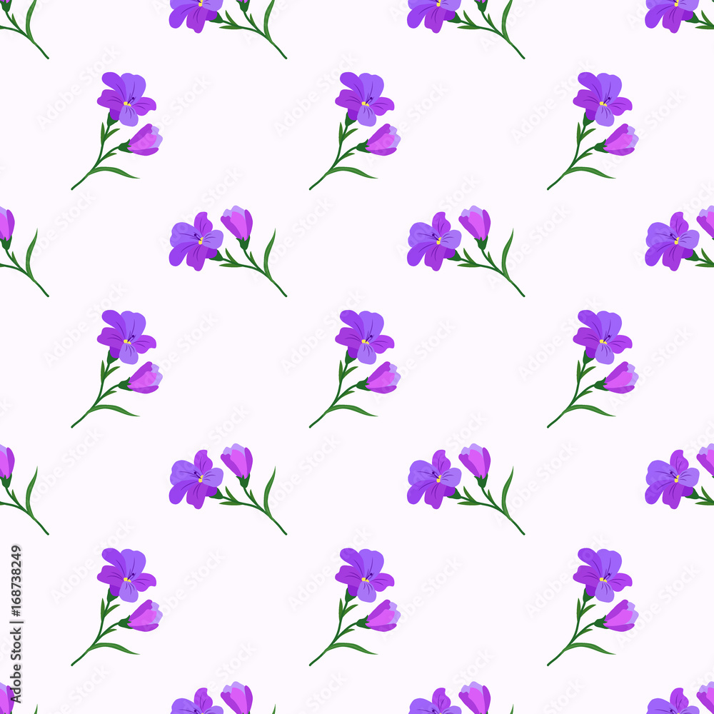 Seamless background image colorful botanic flower leaf plant purple freesia