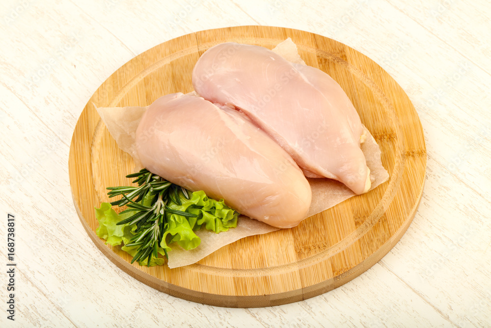 Raw chicken breast