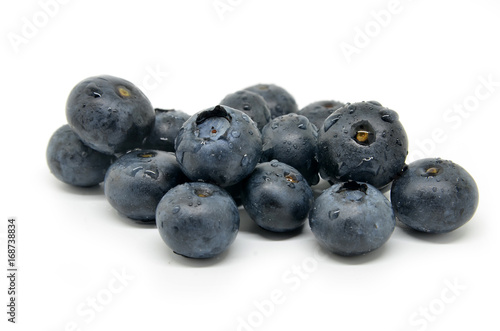 Tasty blueberries isolated