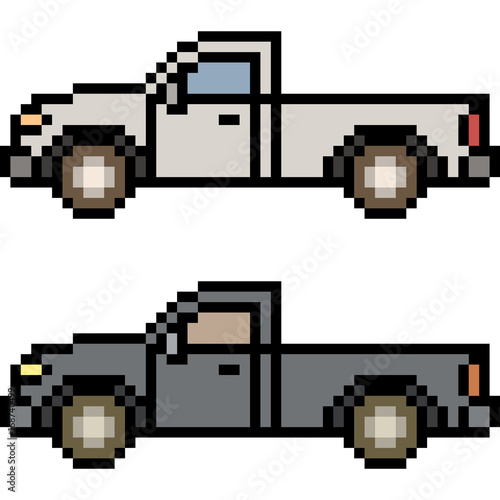 vector pixel art car