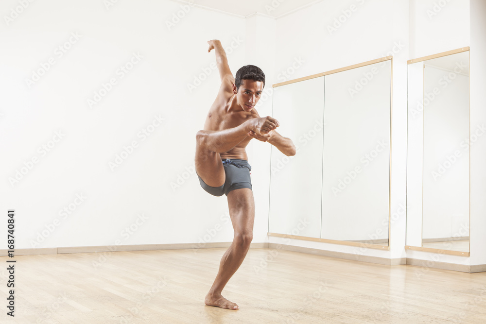Fototapeta premium young and beautiful professional ballet dancer performing