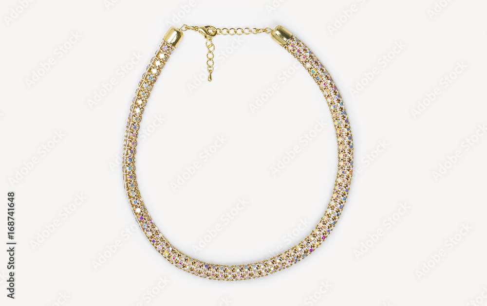 beaded necklace isolated on white background beaded necklace isolated on white background