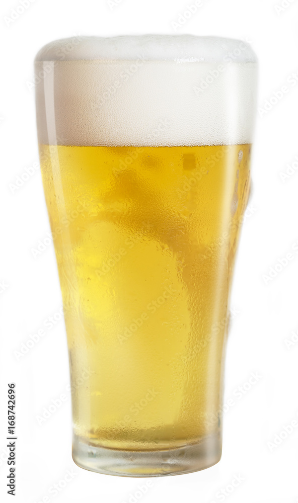 Glass of beer on white background Glass of beer on white background