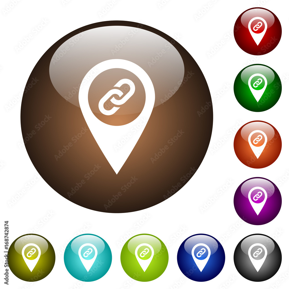 GPS map location attachment color glass buttons GPS map location attachment color glass buttons