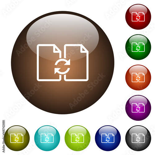 Swap documents color glass buttons