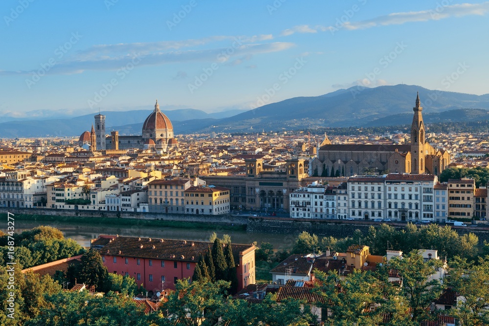 Florence skyline view rooftop