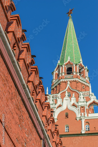 The Kremlin wall on the red square. European landmark