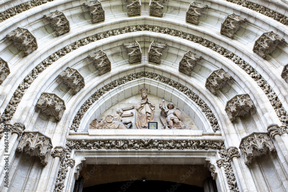 Detail of Seville Cathedral, Saint Mary of the See, in Seville, Andalusia