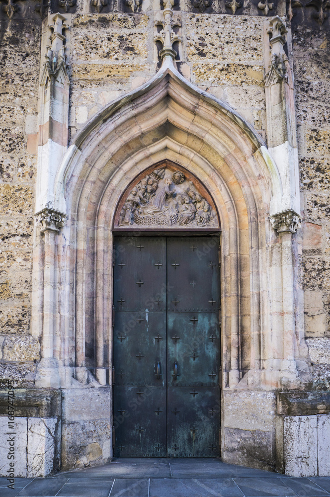Entrance to the st. kancijan church in Kranj.