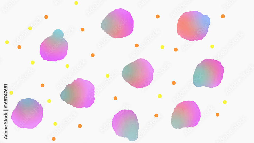 pastel tone color watercolor drop abstract vector background, look like flower petal