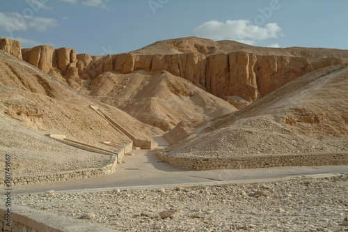 The tombs in the valley of the kings without people, Thebes, UNESCO World Heritage Site, Egypt, North Africa, Africa