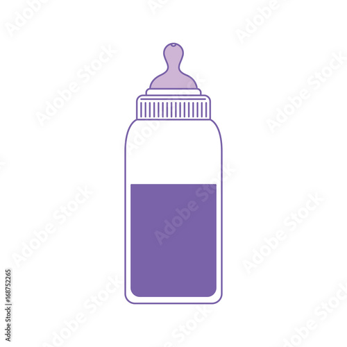 purple silhouette of bottle baby with pacifier