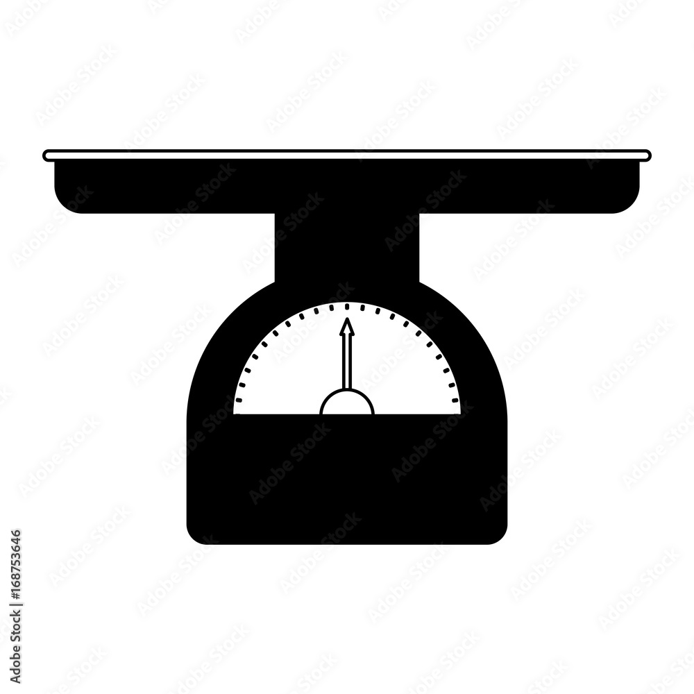 Black weighing scale Royalty Free Vector Image