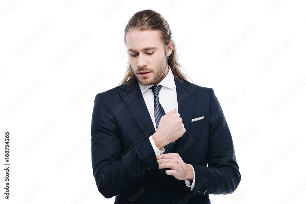 confident businessman in suit