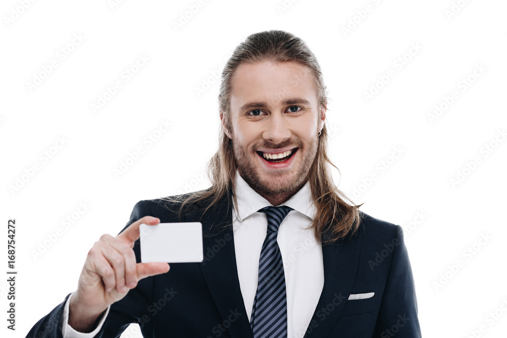 businessman with business card