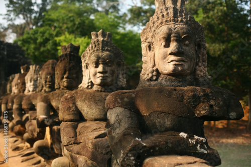 Guardians statues of Angkor Thom  Cambodia