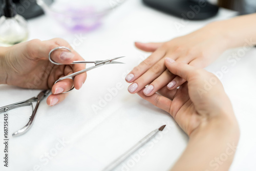 professional manicure procedure