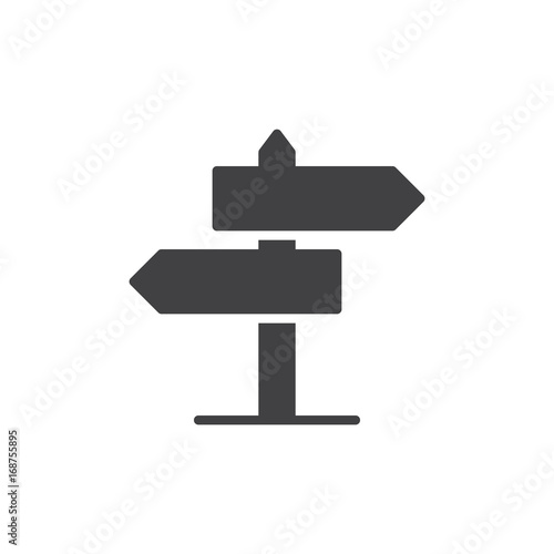 Signpost icon vector, filled flat sign, solid pictogram isolated on white. Guidepost symbol, logo illustration. Pixel perfect vector graphics