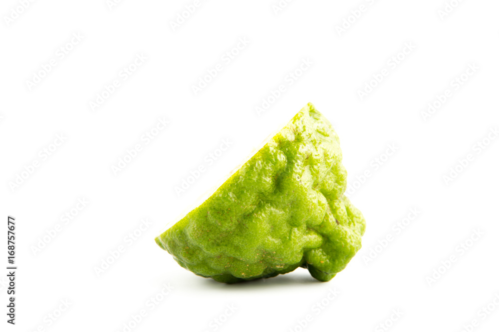 bergamot on the white background. bergamot on the white background.