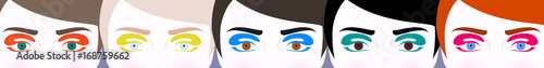Illustration of colorful eyes