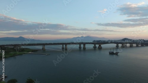 Wallpaper Mural Florianopolis Bridge - Aerial view Ponte Pedro Ivo Campos  Torontodigital.ca