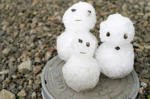 雪だるまの家族